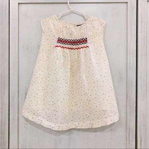 GAP toddler girl off white mock cap sleeve dress